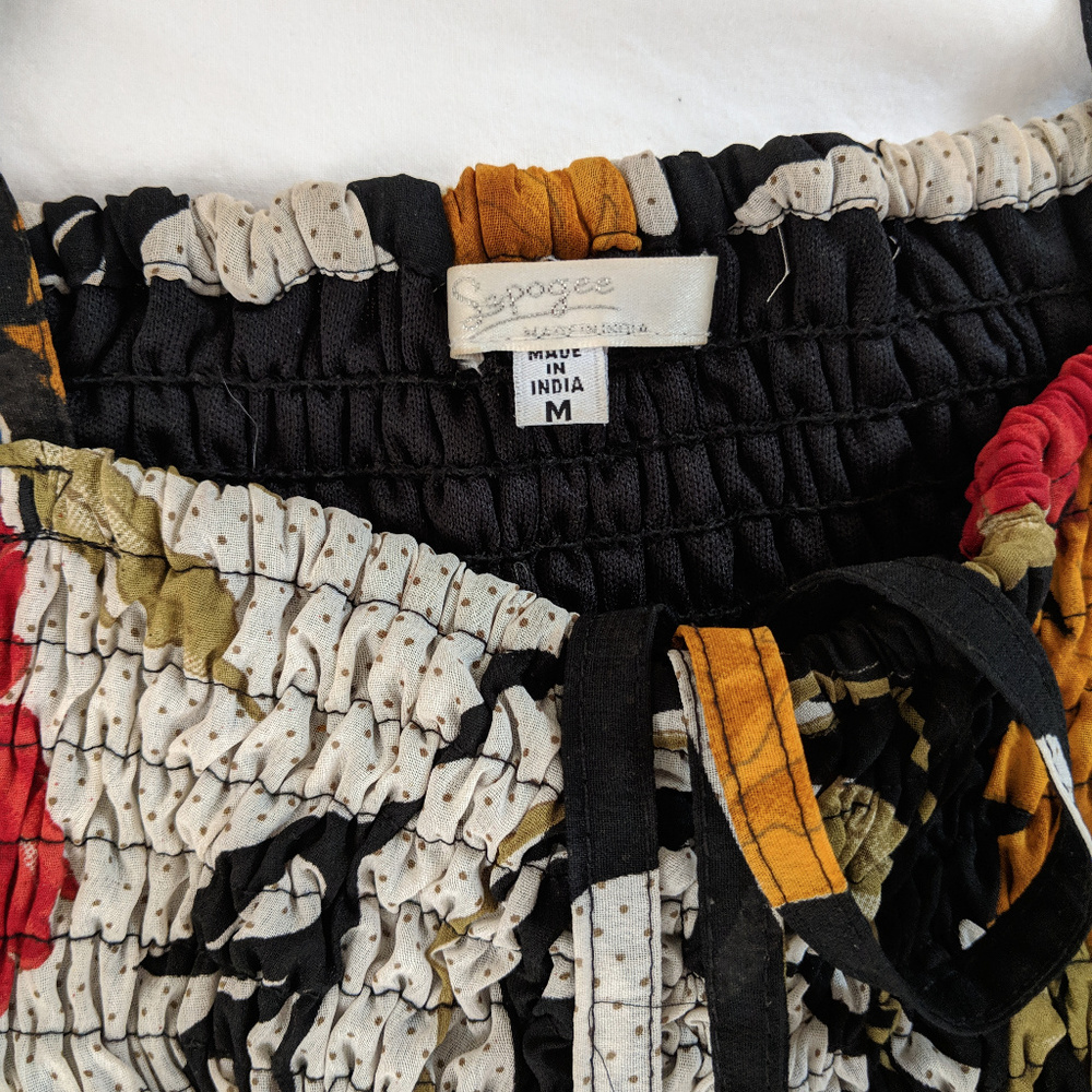 Patchwork, Spaghetti Straps, Elastic, Maxi Dress - image 3